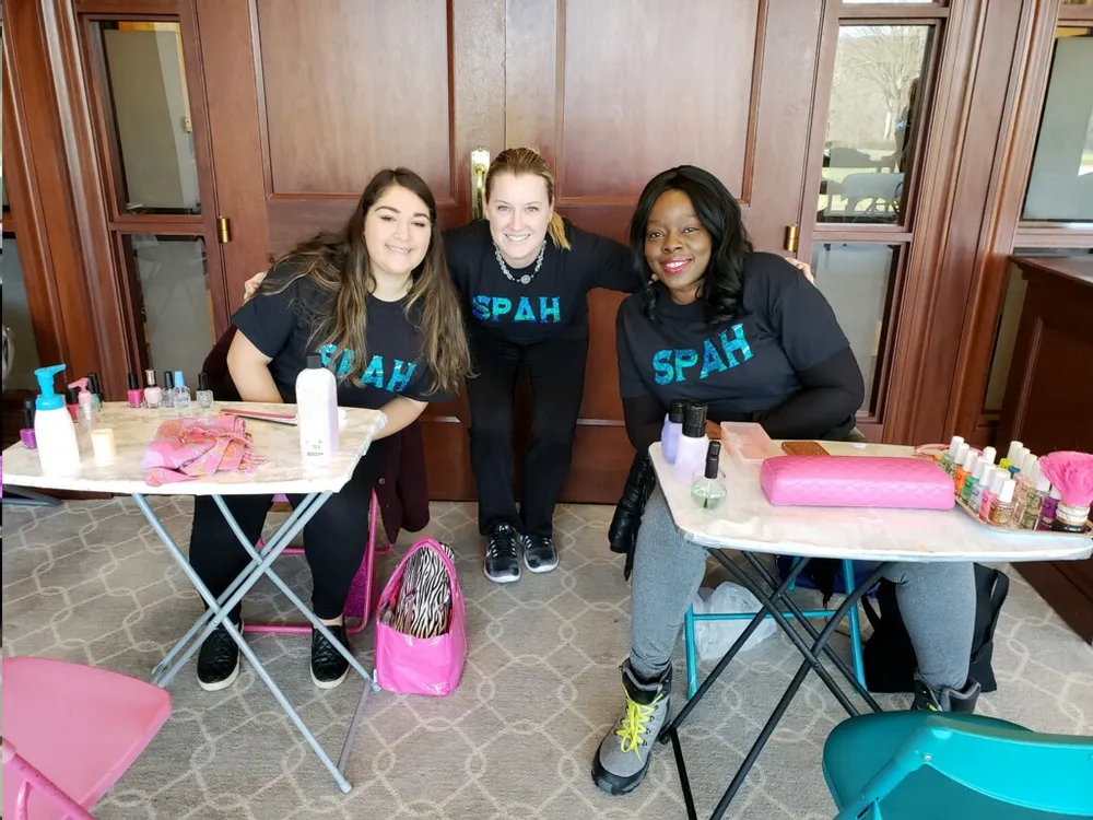 The SPAH team ready to pamper at an event