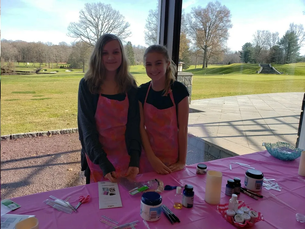 Young helpers at a SPAH craft station